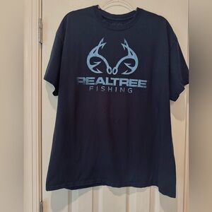 Realtree Fishing Men's Navy T-Shirt XL